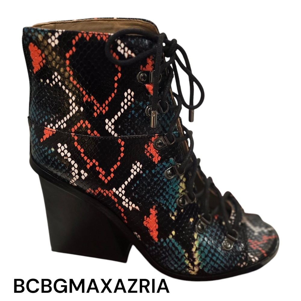BCBGMaxAzria Runway Collection Leather Lace Up Boots